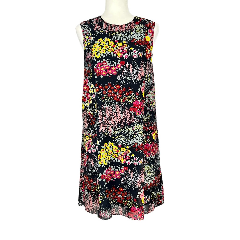 Grey by Jason Wu Womens Floral Print Sleeveless Shift Dress Blue Yellow size 0